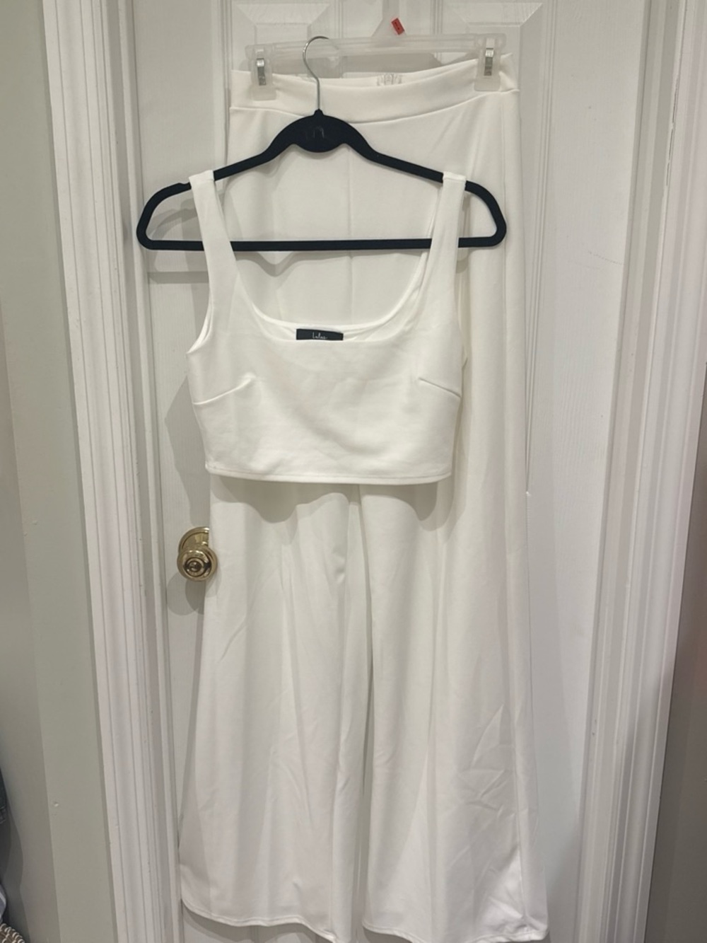 Lulu's White Two-Piece Maxi Dress Set